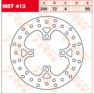 TRW Lucas Brake disc MST413, rigid