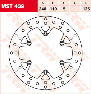 TRW Lucas Brake disc MST439, rigid
