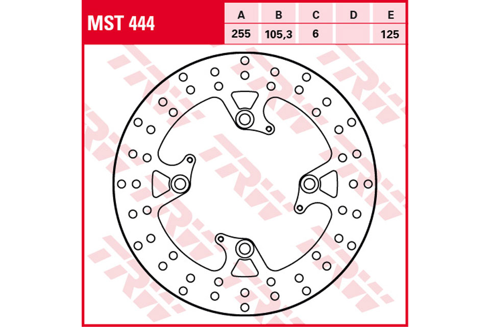 TRW Lucas MST444 Disque de frein rigide