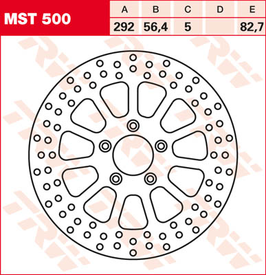 Trw Lucas Unisex Brake Disc Mst500, Rigid