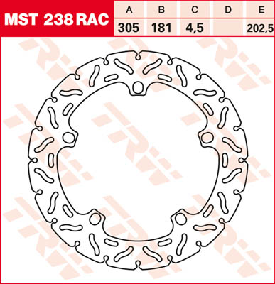 TRW Lucas Brake disc MST238RAC,rigid