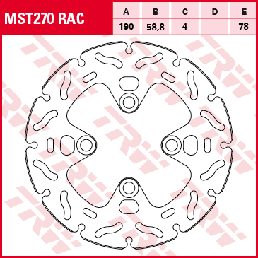 TRW Lucas MST270RAC Disque de frein rigide