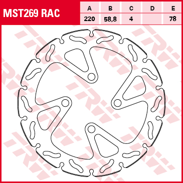 TRW Lucas MST269RAC Disque de frein rigide