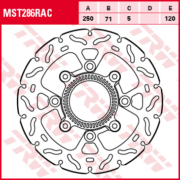 TRW Lucas MST286RAC Disque de frein rigide