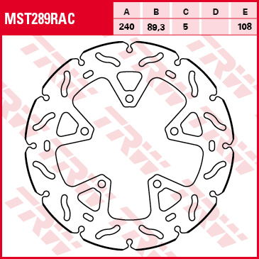 Trw Lucas Unisex Brake Disc Mst289rac,Rigid
