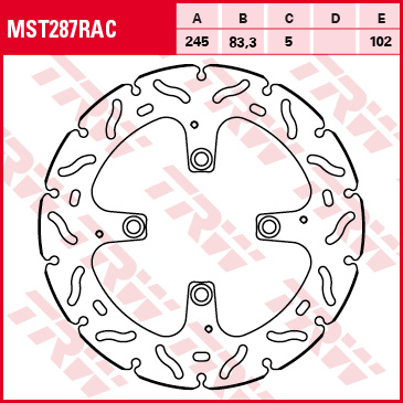 TRW Lucas MST287RAC Disque de frein rigide
