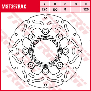 TRW Lucas MST397RAC Disque de frein rigide