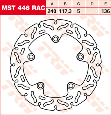 TRW Lucas MST446RAC Remschijfstijf