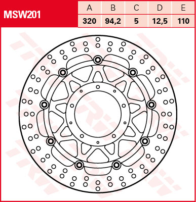 Trw Lucas Unisex Msw201 Brake Disc Floating