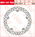 TRW Lucas Brake disc MST447RAC, rigid