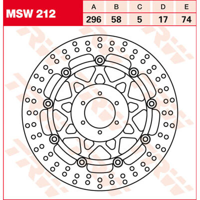 TRW Lucas Brake disc MSW212, floating