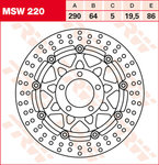 TRW Lucas Brake disc MSW220, drijvend