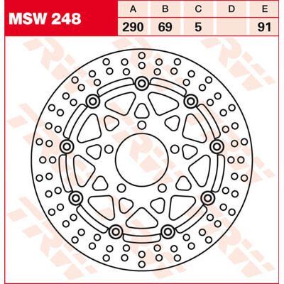 TRW Lucas Brake disc MSW248, floating