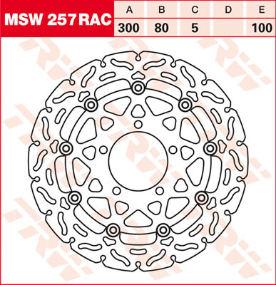 TRW Лукас Тормоздиск MSW257RAC, плавающий