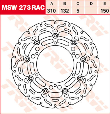 TRW Lucas Brake disc MSW273RAC, floating