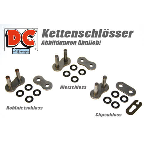 DynaChains Hollow rivet lock PLSDC525MTX 525 pitch (5/8x5/16), silver, silver