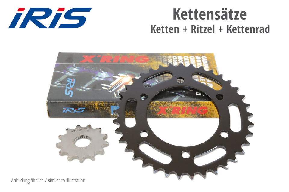 IRIS Kette & ESJOT Räder XR chain set CB 750 Seven Fifty, black, black