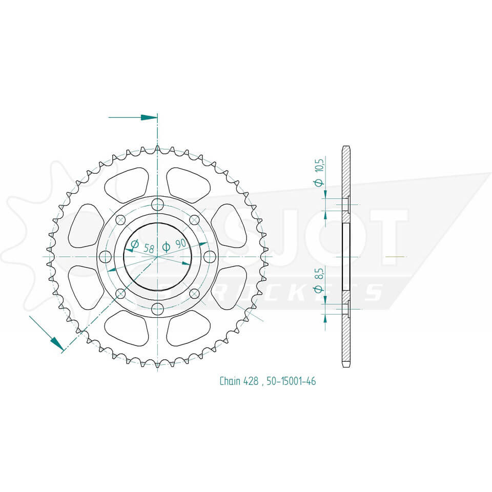 ESJOT Sprocket, 46 teeth