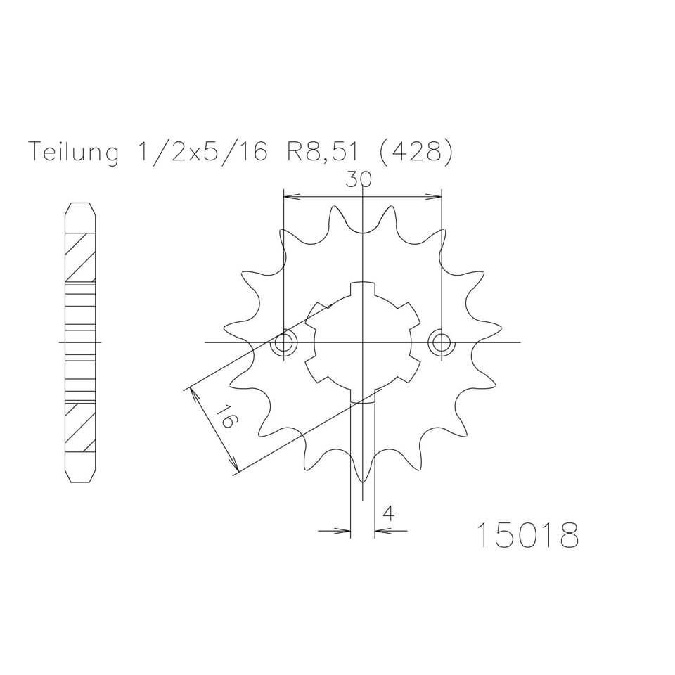 ESJOT Chain pinion, 14 teeth