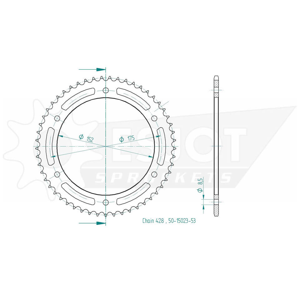 ESJOT Sprocket, 53 teeth