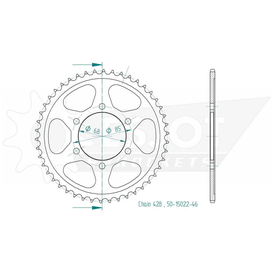 ESJOT Sprocket, 46 teeth
