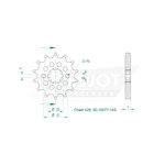 ESJOT Kettingpinion Sport, 14 tanden, 428 toonhoogte (1/2x5/16)