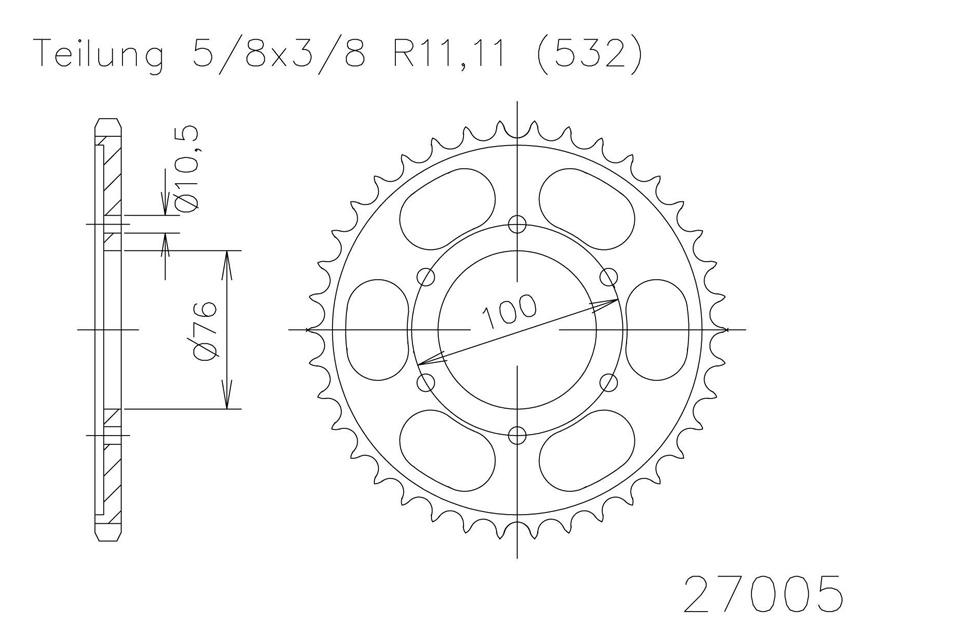 ESJOT Sprocket, 48 teeth