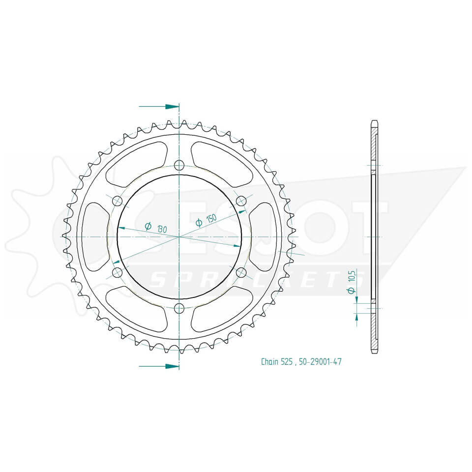 ESJOT Sprocket, 47 teeth