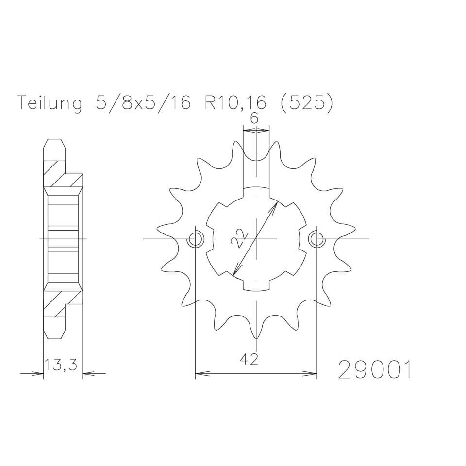 ESJOT Chain pinion, 15 teeth
