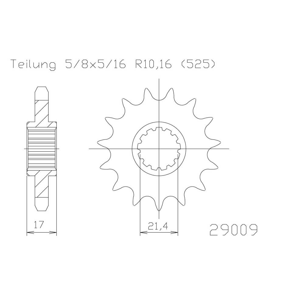 ESJOT Chain pinion, 15 teeth