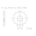 ESJOT de cadena de piñón, 14 dientes