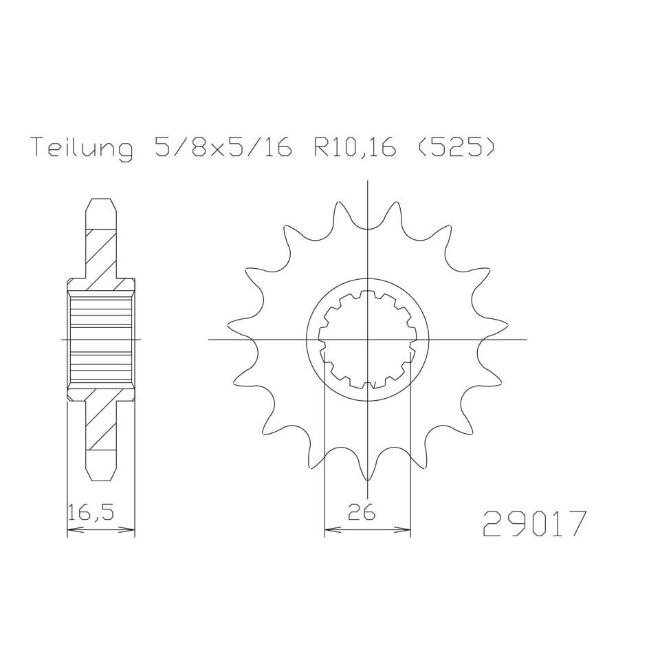 ESJOT Chain pinion, 15 teeth