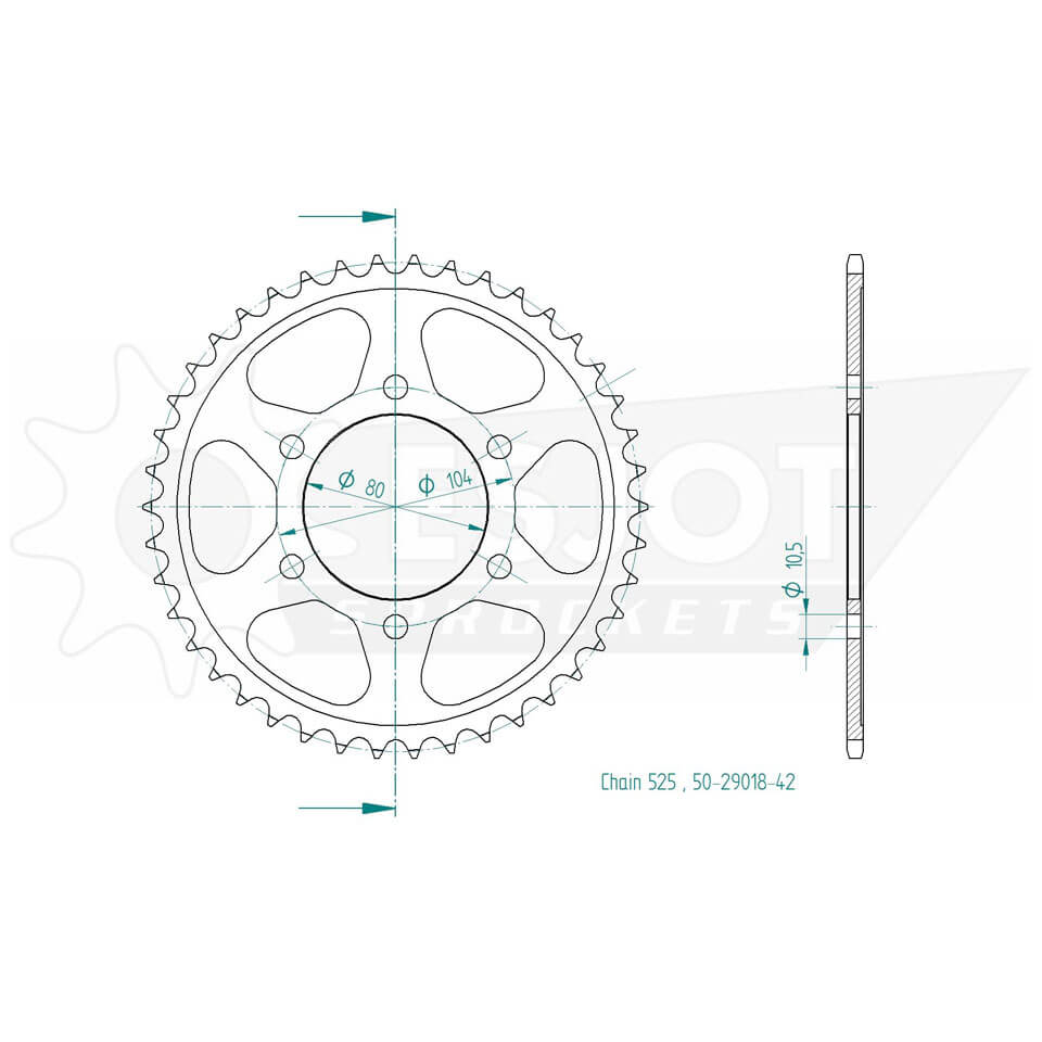 ESJOT Sprocket, 42 teeth