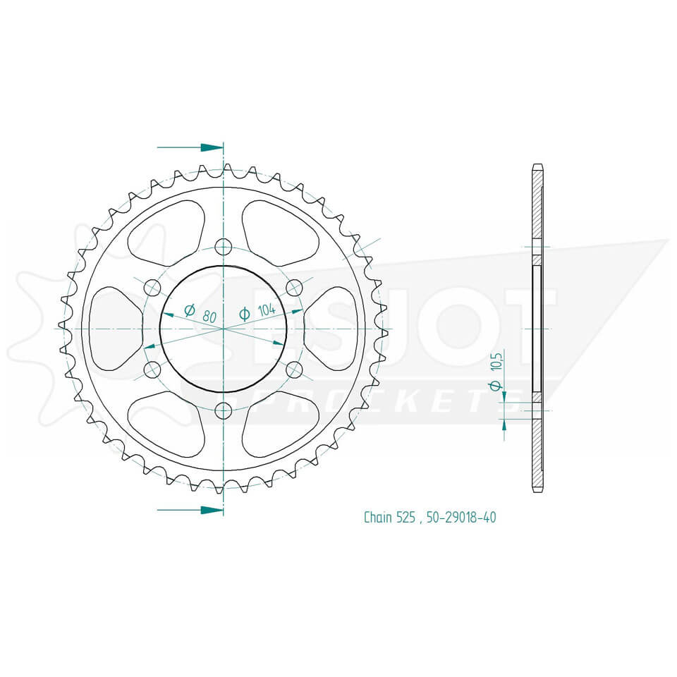 ESJOT Sprocket, 40 teeth