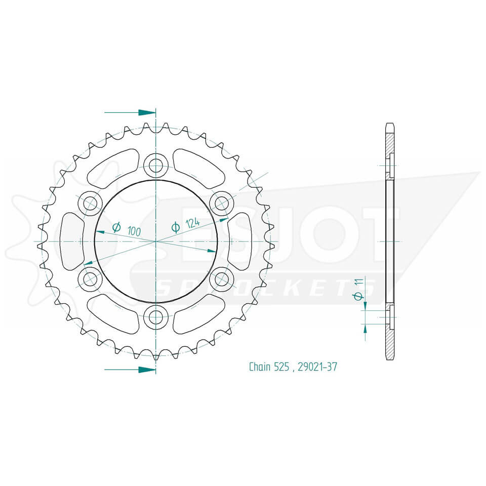 Image of ESJOT Sprocket, 37 denti