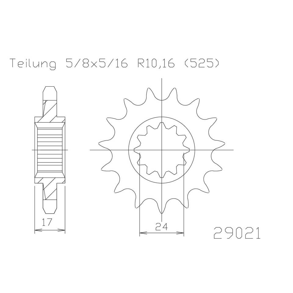 ESJOT Chain pinion, 15 teeth