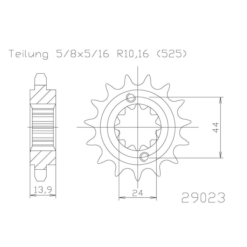 ESJOT Chain pinion, 17 teeth