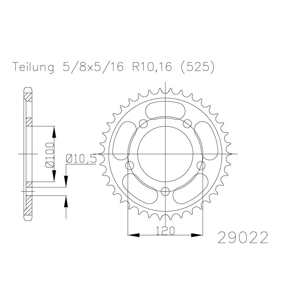 ESJOT Sprocket, 44 teeth