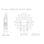 ESJOT Kettingpinion, 17 tanden