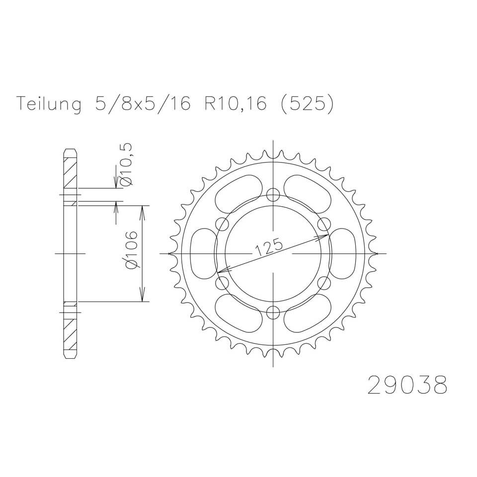 ESJOT Sprocket, 44 teeth