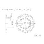 ESJOT Kettenrad, 46 Zähne, 525er Teilung (5/8x5/16)