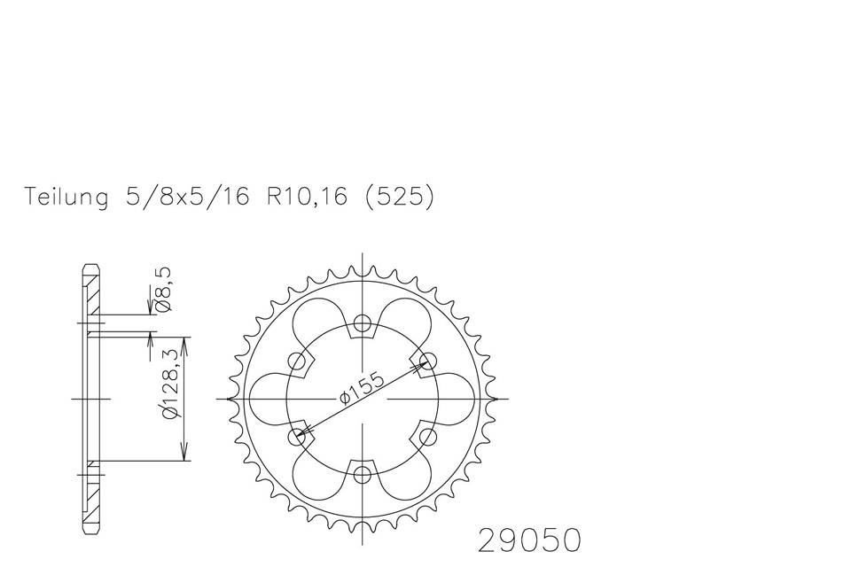ESJOT Chain wheel, 38 teeth