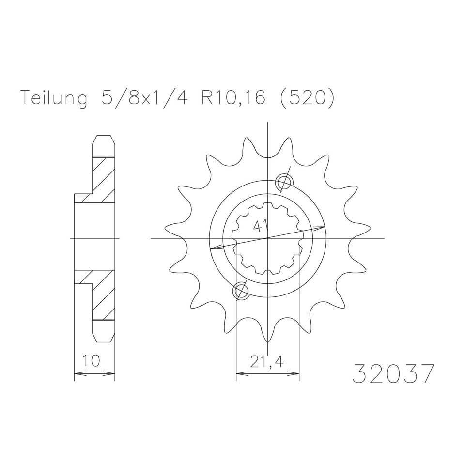 ESJOT Kettingpinion, 15 tanden