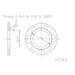 ESJOT Sprocket, 45 dents