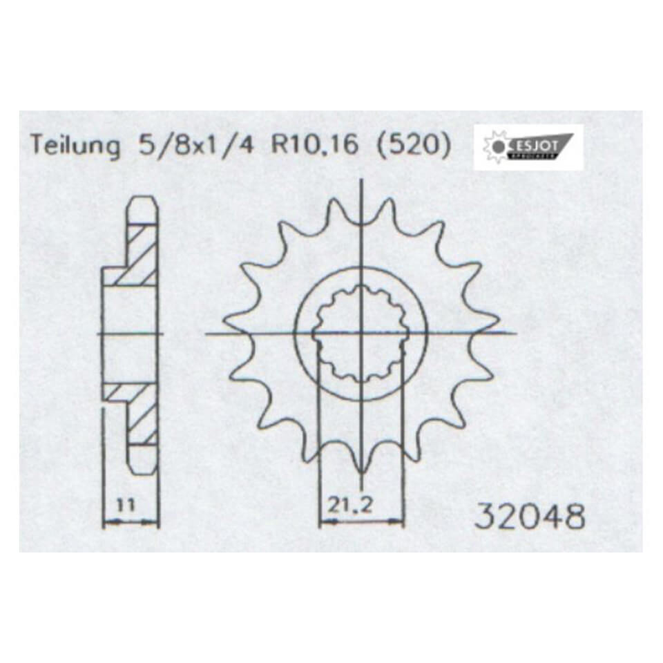 ESJOT Chain pinion, 12 teeth