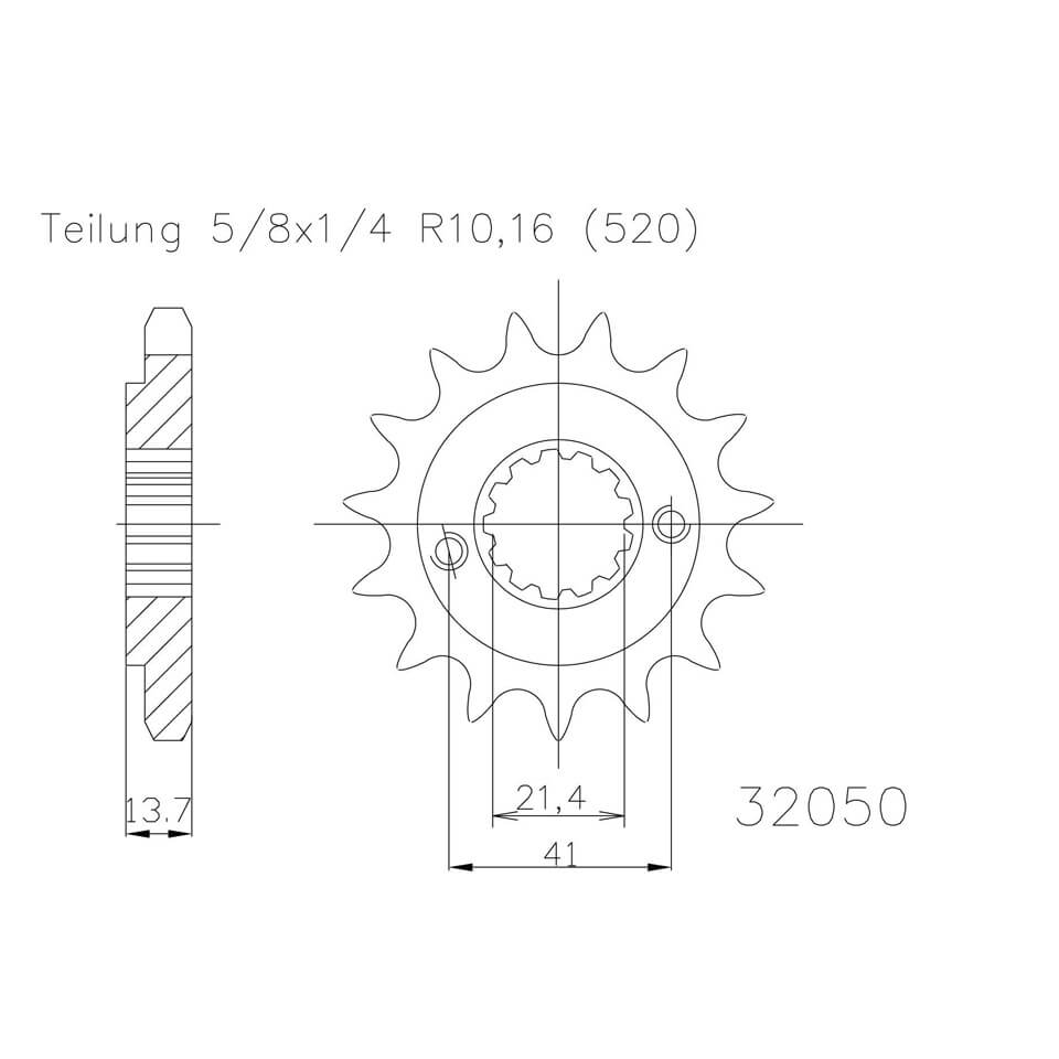 ESJOT Chain pinion, 15 teeth