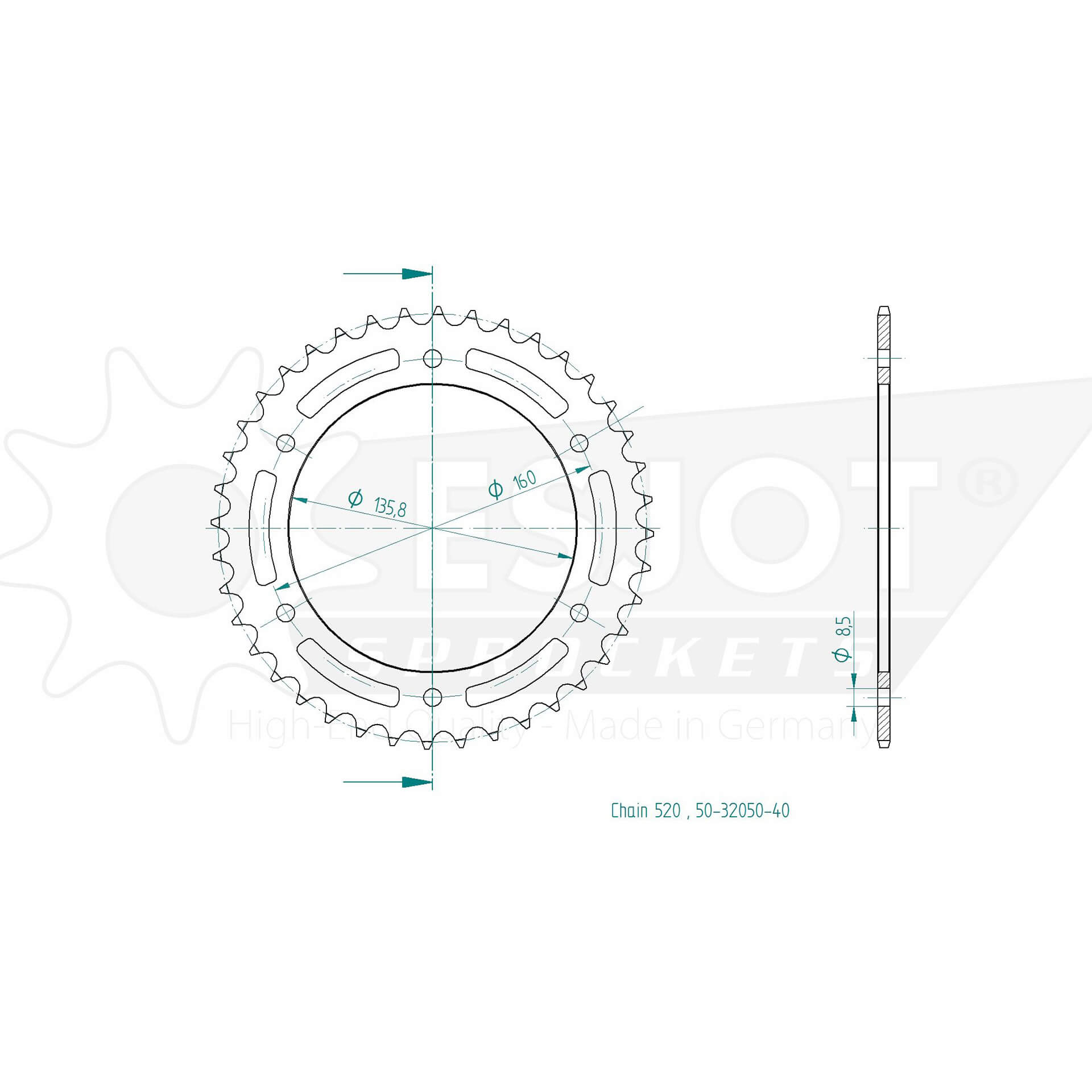 ESJOT Sprocket, 40 teeth