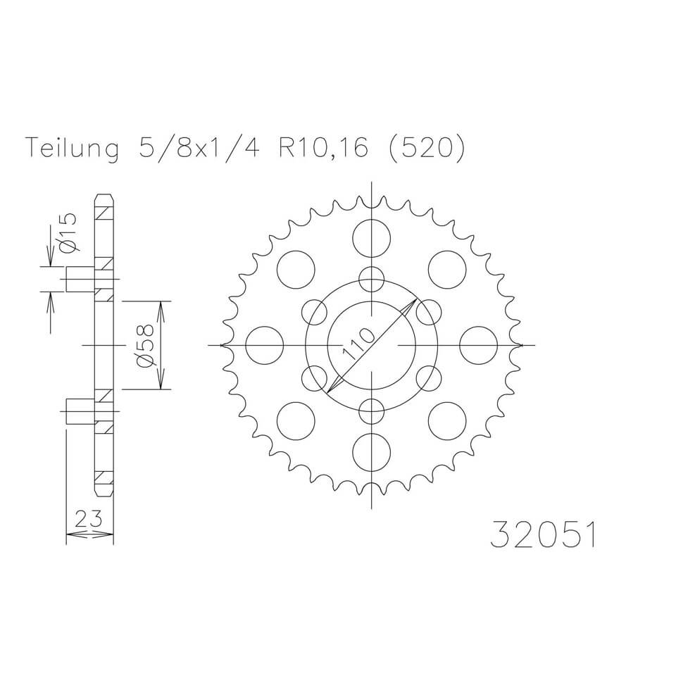 ESJOT Sprocket, 39 teeth