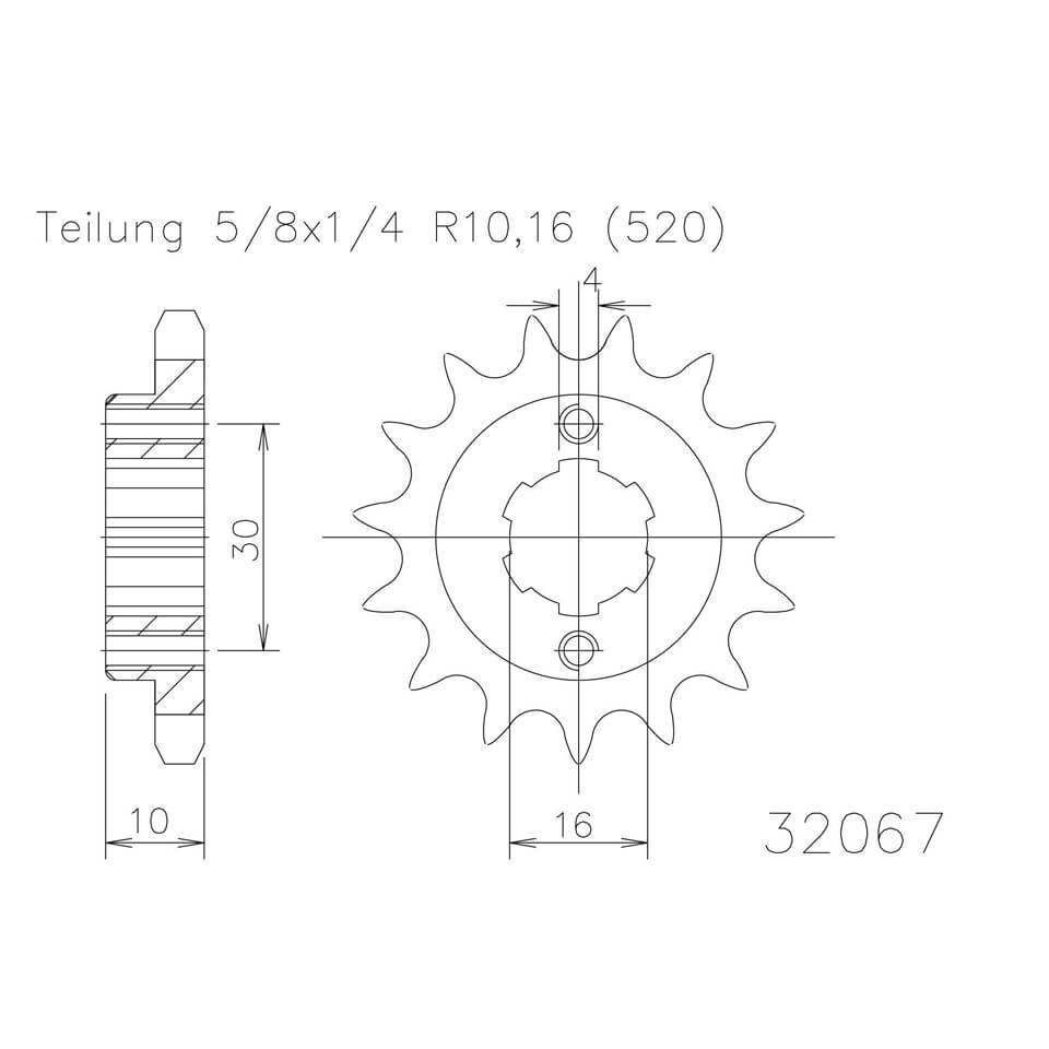 ESJOT Chain pinion, 14 teeth