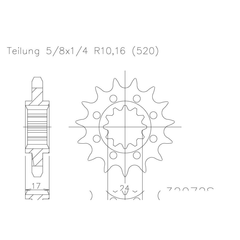 ESJOT Chain pinion, 15 teeth